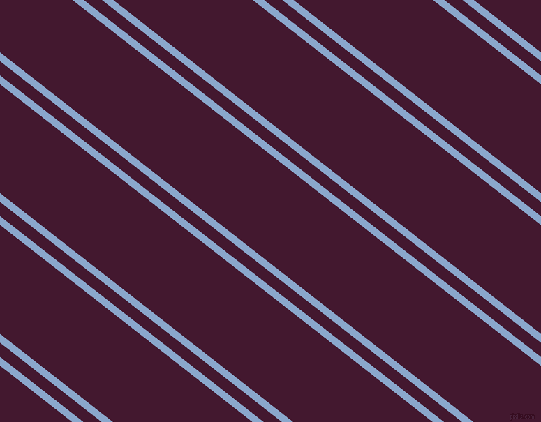 142 degree angle dual stripes lines, 10 pixel lines width, 16 and 123 pixel line spacing, Polo Blue and Blackberry dual two line striped seamless tileable