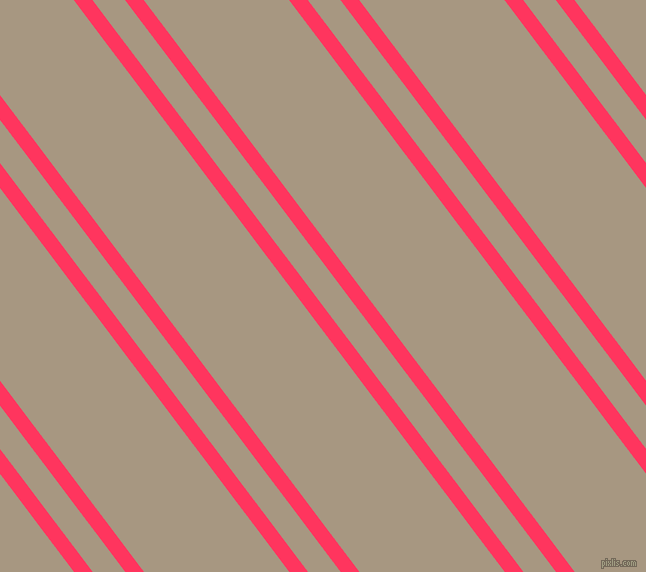127 degree angles dual stripes line, 15 pixel line width, 26 and 116 pixels line spacing, Radical Red and Bronco dual two line striped seamless tileable
