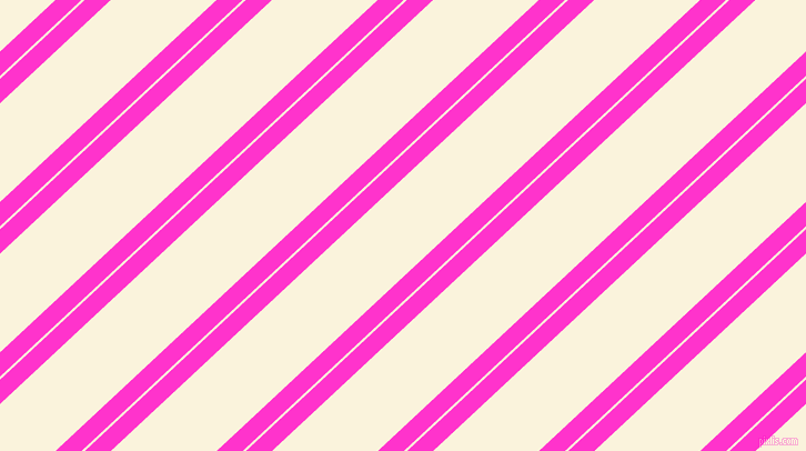 43 degree angles dual stripes line, 16 pixel line width, 2 and 65 pixels line spacing, Razzle Dazzle Rose and Off Yellow dual two line striped seamless tileable
