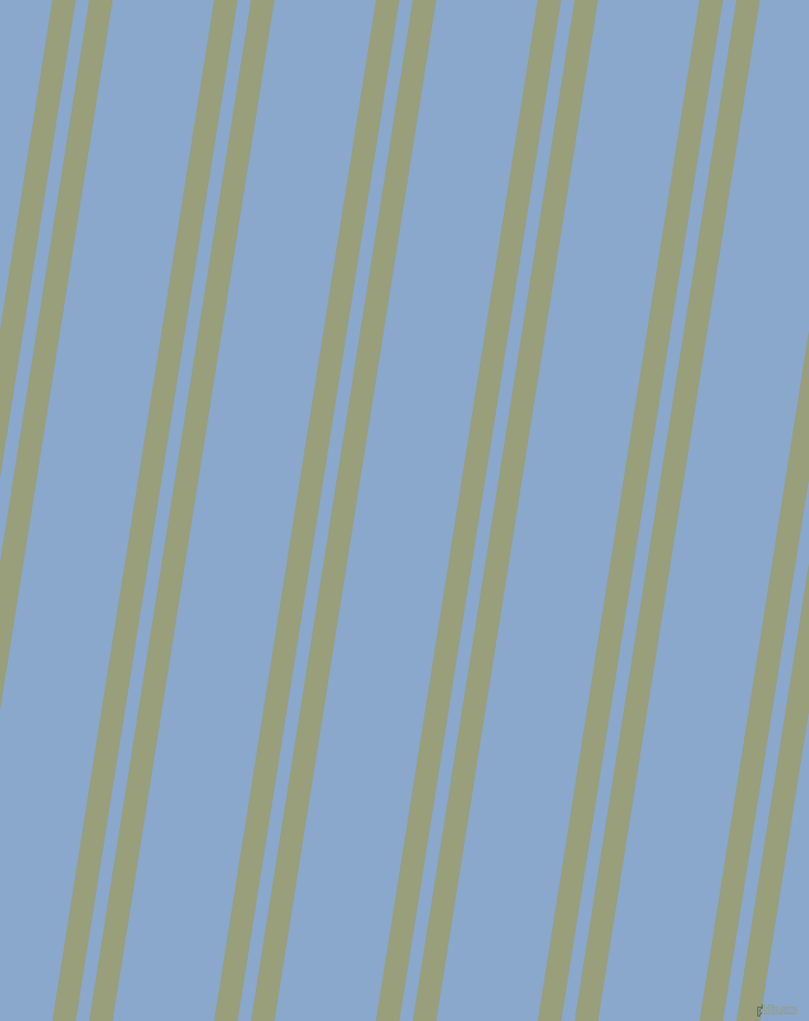 81 degree angles dual striped lines, 21 pixel lines width, 12 and 91 pixels line spacing, Sage and Polo Blue dual two line striped seamless tileable