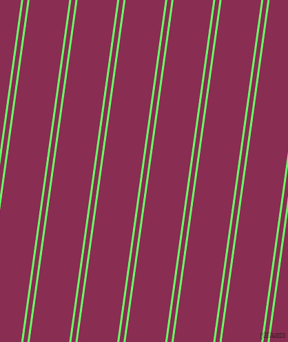 82 degree angle dual stripes line, 3 pixel line width, 6 and 57 pixel line spacing, Screamin