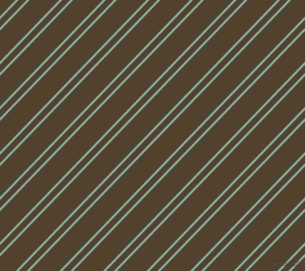 46 degree angle dual striped line, 3 pixel line width, 8 and 30 pixel line spacing, Sea Nymph and Deep Bronze dual two line striped seamless tileable