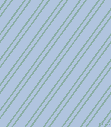 54 degree angles dual striped lines, 5 pixel lines width, 10 and 30 pixels line spacing, Sea Nymph and Light Steel Blue dual two line striped seamless tileable