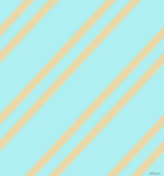 47 degree angles dual stripe line, 25 pixel line width, 32 and 110 pixels line spacing, Sidecar and Pale Turquoise dual two line striped seamless tileable