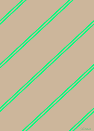 43 degree angles dual striped line, 4 pixel line width, 4 and 95 pixels line spacing, Spring Green and Vanilla dual two line striped seamless tileable