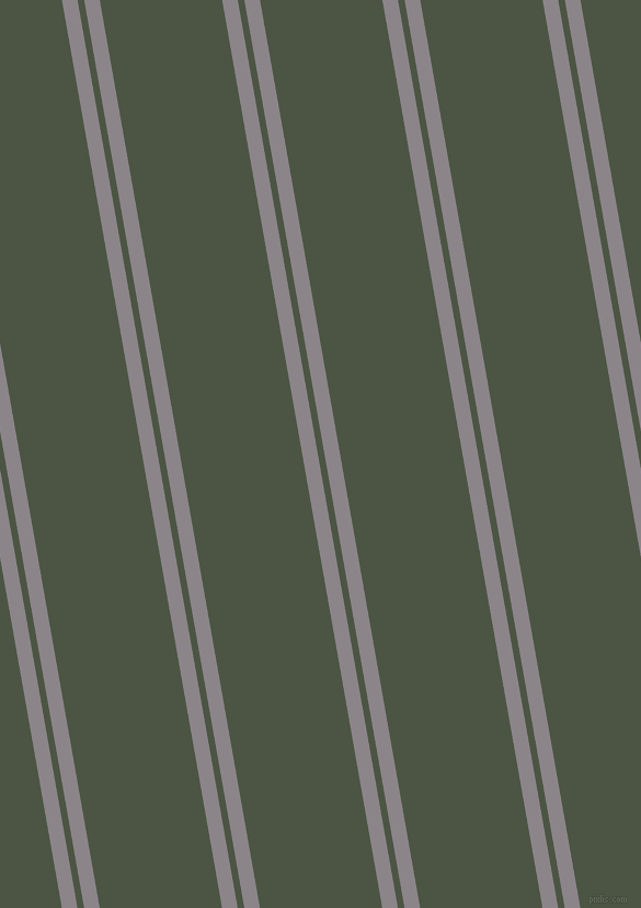 100 degree angle dual stripes line, 14 pixel line width, 6 and 110 pixel line spacing, Taupe Grey and Cabbage Pont dual two line striped seamless tileable