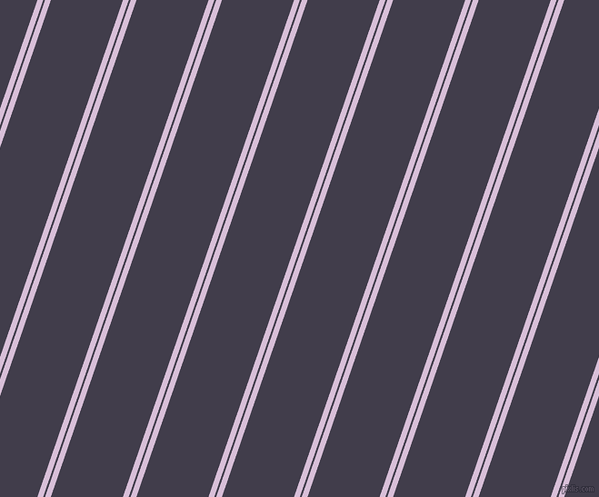 71 degree angle dual stripes line, 6 pixel line width, 2 and 75 pixel line spacing, Thistle and Grape dual two line striped seamless tileable