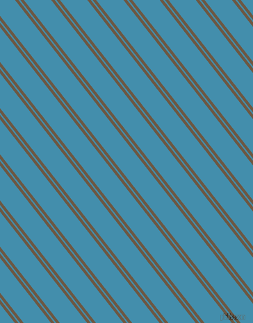 128 degree angle dual stripes line, 4 pixel line width, 2 and 31 pixel line spacing, Tobacco Brown and Boston Blue dual two line striped seamless tileable