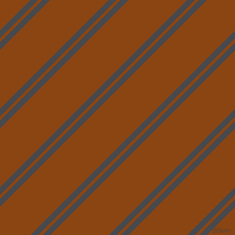 45 degree angles dual stripes line, 11 pixel line width, 6 and 84 pixels line spacing, Tuna and Saddle Brown dual two line striped seamless tileable