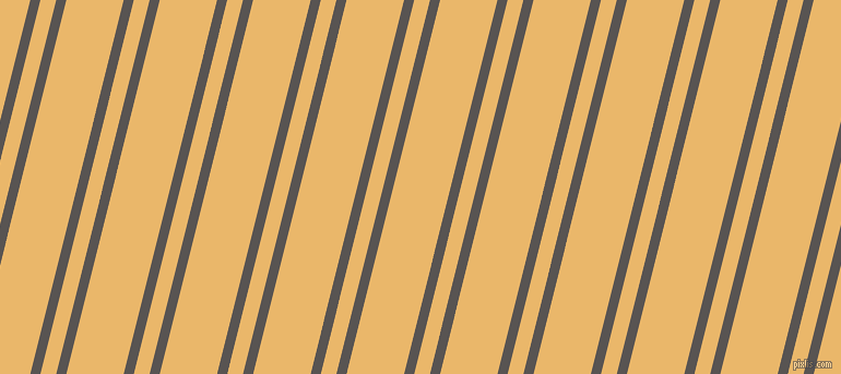 76 degree angle dual striped lines, 9 pixel lines width, 14 and 51 pixel line spacing, Tundora and Harvest Gold dual two line striped seamless tileable