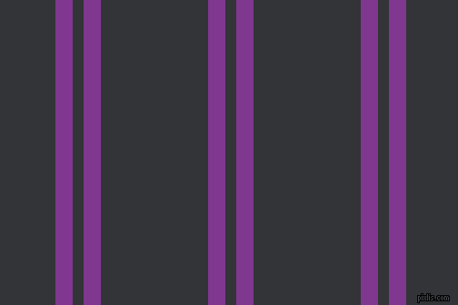 vertical dual line striped, 19 pixel line width, 12 and 118 pixel line spacing, Vivid Violet and Ebony Clay dual two line striped seamless tileable