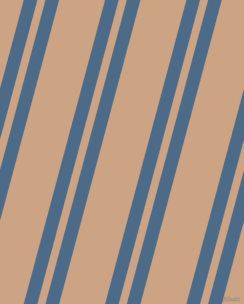 75 degree angles dual stripes line, 27 pixel line width, 16 and 91 pixels line spacing, Wedgewood and Cameo dual two line striped seamless tileable