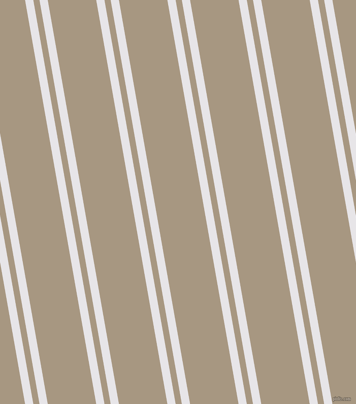 100 degree angles dual stripes line, 16 pixel line width, 12 and 94 pixels line spacing, White Lilac and Bronco dual two line striped seamless tileable