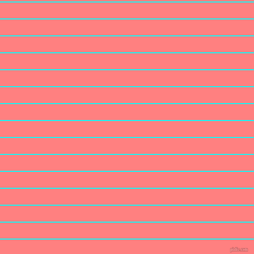 horizontal lines stripes, 2 pixel line width, 32 pixel line spacing, Aqua and Salmon horizontal lines and stripes seamless tileable