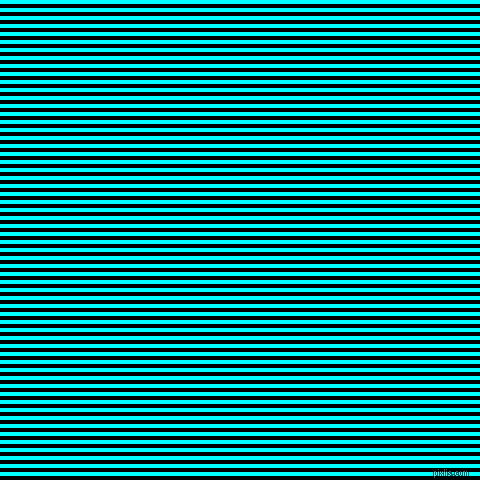 horizontal lines stripes, 4 pixel line width, 4 pixel line spacing, Black and Aqua horizontal lines and stripes seamless tileable