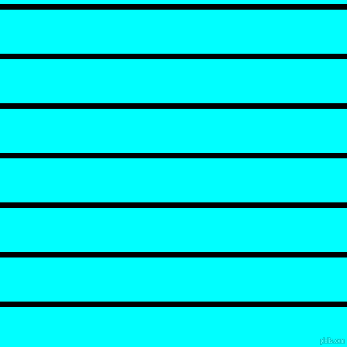horizontal lines stripes, 8 pixel line width, 64 pixel line spacing, Black and Aqua horizontal lines and stripes seamless tileable