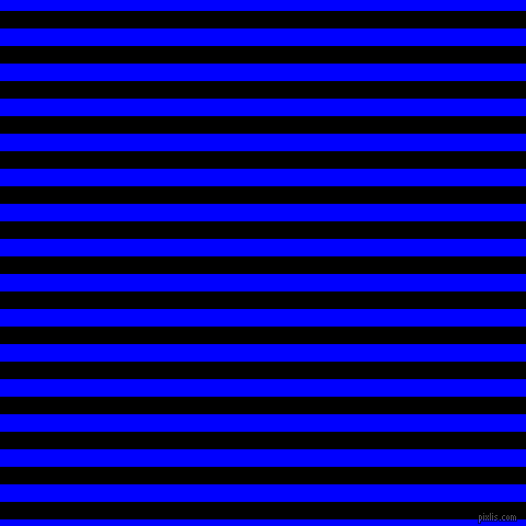 horizontal lines stripes, 16 pixel line width, 16 pixel line spacing, Black and Blue horizontal lines and stripes seamless tileable