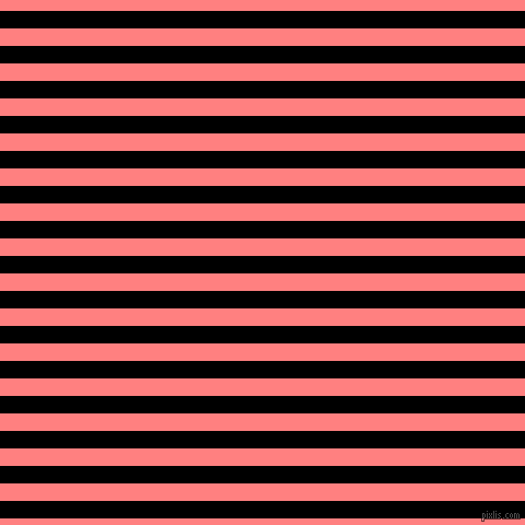 horizontal lines stripes, 16 pixel line width, 16 pixel line spacing, Black and Salmon horizontal lines and stripes seamless tileable