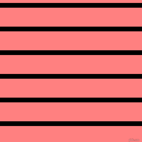 horizontal lines stripes, 16 pixel line width, 64 pixel line spacing, Black and Salmon horizontal lines and stripes seamless tileable