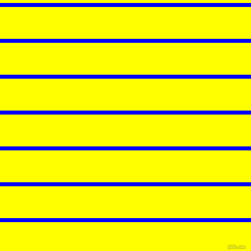 horizontal lines stripes, 8 pixel line width, 64 pixel line spacing, Blue and Yellow horizontal lines and stripes seamless tileable
