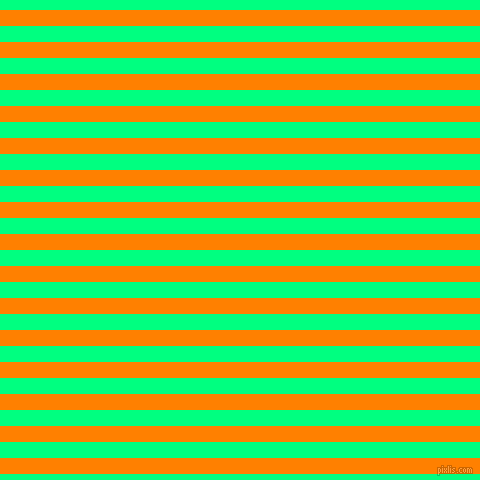 horizontal lines stripes, 16 pixel line width, 16 pixel line spacing, Dark Orange and Spring Green horizontal lines and stripes seamless tileable
