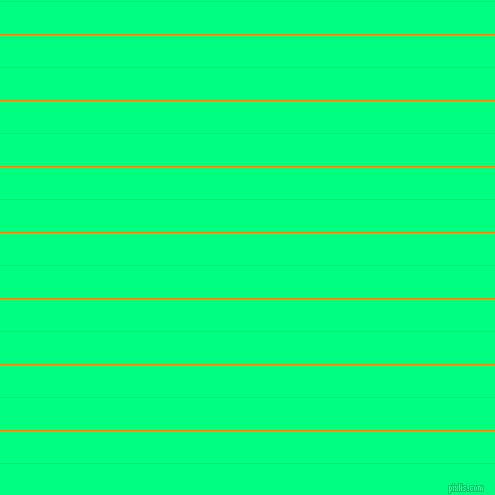 horizontal lines stripes, 1 pixel line width, 32 pixel line spacing, Dark Orange and Spring Green horizontal lines and stripes seamless tileable