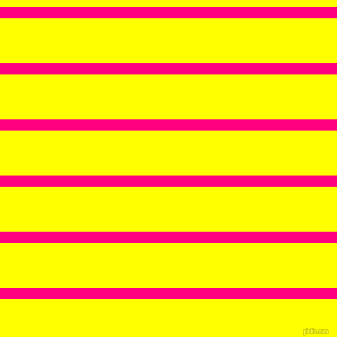 horizontal lines stripes, 16 pixel line width, 64 pixel line spacing, Deep Pink and Yellow horizontal lines and stripes seamless tileable