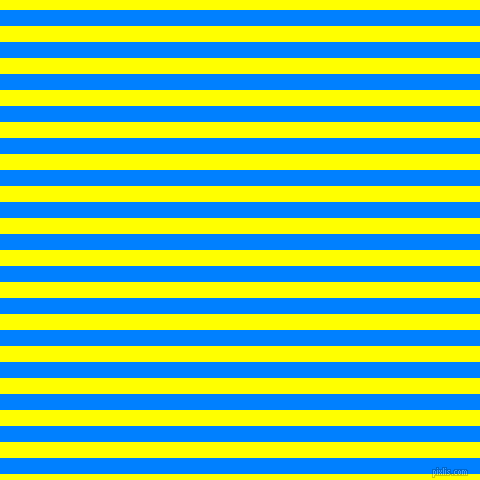 horizontal lines stripes, 16 pixel line width, 16 pixel line spacing, Dodger Blue and Yellow horizontal lines and stripes seamless tileable