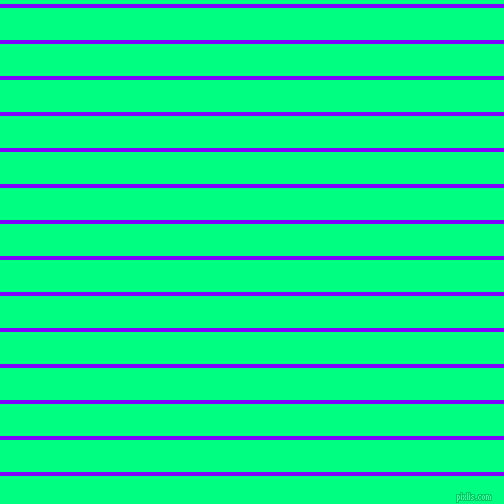 horizontal lines stripes, 4 pixel line width, 32 pixel line spacing, Electric Indigo and Spring Green horizontal lines and stripes seamless tileable