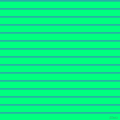 horizontal lines stripes, 2 pixel line width, 32 pixel line spacing, Electric Indigo and Spring Green horizontal lines and stripes seamless tileable