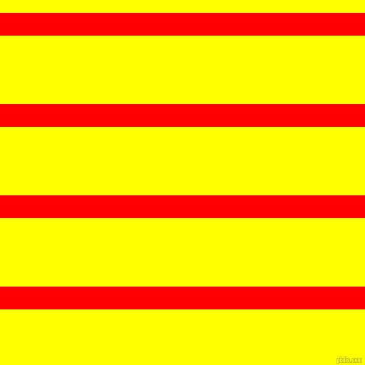 horizontal lines stripes, 32 pixel line width, 96 pixel line spacing, Red and Yellow horizontal lines and stripes seamless tileable