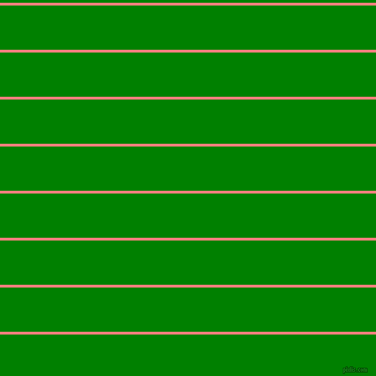 horizontal lines stripes, 4 pixel line width, 64 pixel line spacing, Salmon and Green horizontal lines and stripes seamless tileable
