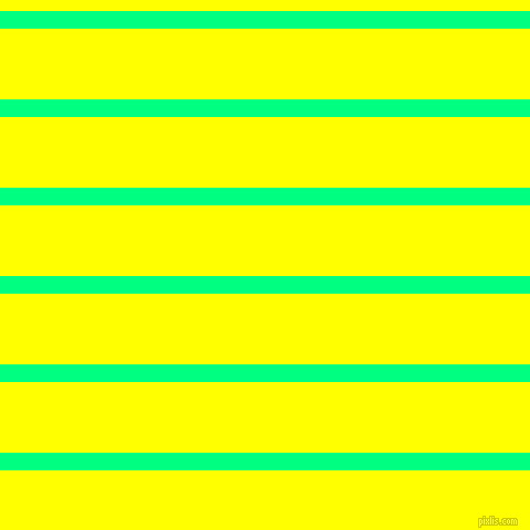 horizontal lines stripes, 16 pixel line width, 64 pixel line spacing, Spring Green and Yellow horizontal lines and stripes seamless tileable