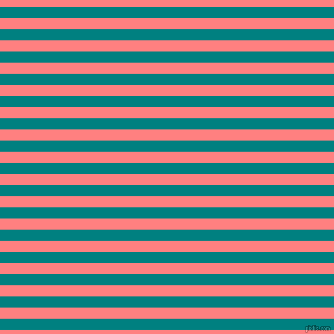 horizontal lines stripes, 16 pixel line width, 16 pixel line spacing, Teal and Salmon horizontal lines and stripes seamless tileable