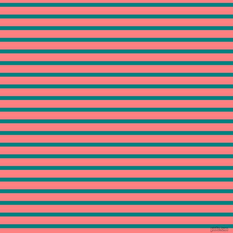 horizontal lines stripes, 8 pixel line width, 16 pixel line spacing, Teal and Salmon horizontal lines and stripes seamless tileable