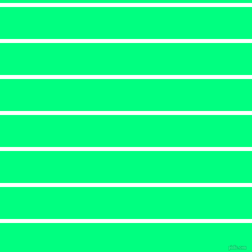 horizontal lines stripes, 8 pixel line width, 64 pixel line spacing, White and Spring Green horizontal lines and stripes seamless tileable
