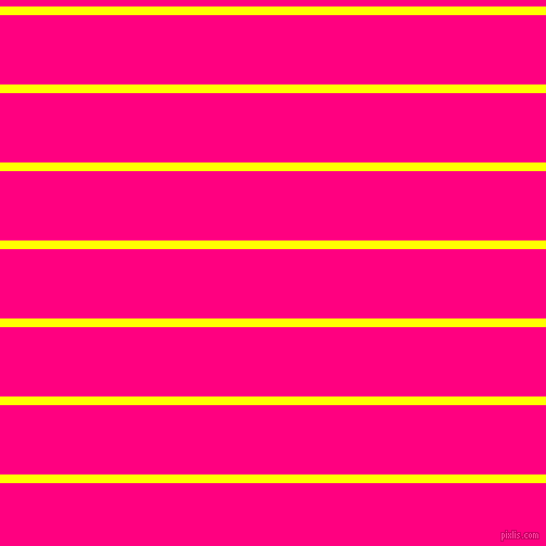 horizontal lines stripes, 8 pixel line width, 64 pixel line spacing, Yellow and Deep Pink horizontal lines and stripes seamless tileable