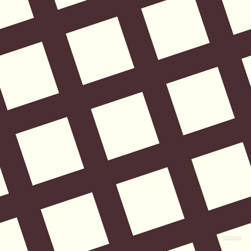 18/108 degree angle diagonal checkered chequered lines, 49 pixel lines width, 106 pixel square size, plaid checkered seamless tileable