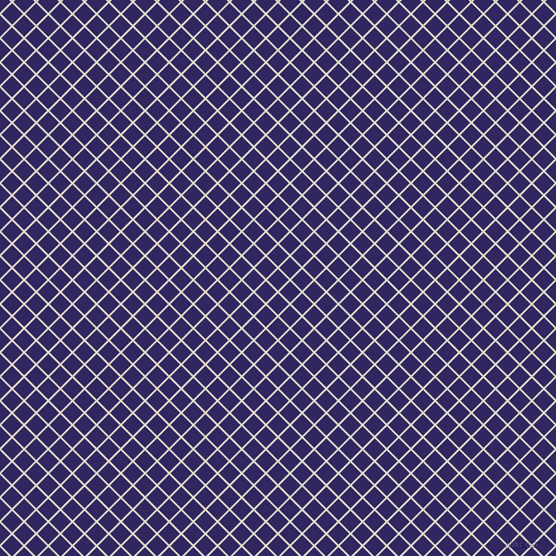 45/135 degree angle diagonal checkered chequered lines, 2 pixel lines width, 17 pixel square size, Albescent White and Paris M plaid checkered seamless tileable