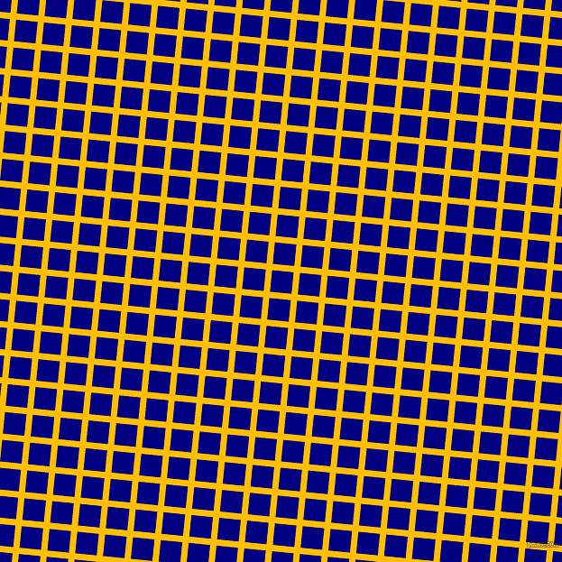 84/174 degree angle diagonal checkered chequered lines, 7 pixel line width, 24 pixel square size, Amber and Navy plaid checkered seamless tileable