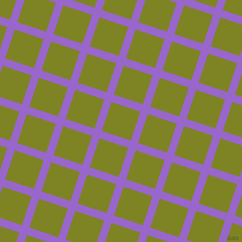 72/162 degree angle diagonal checkered chequered lines, 16 pixel line width, 63 pixel square size, Amethyst and Trendy Green plaid checkered seamless tileable