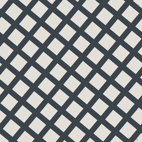 50/140 degree angle diagonal checkered chequered lines, 18 pixel lines width, 42 pixel square size, Arsenic and Vista White plaid checkered seamless tileable