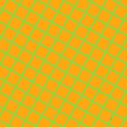 61/151 degree angle diagonal checkered chequered lines, 7 pixel line width, 34 pixel square size, Atlantis and Dark Tangerine plaid checkered seamless tileable