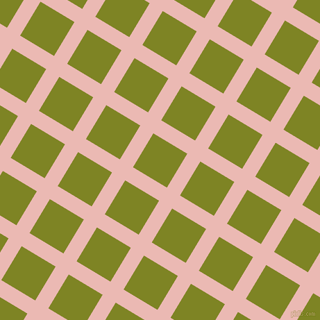 59/149 degree angle diagonal checkered chequered lines, 22 pixel lines width, 57 pixel square size, Beauty Bush and Trendy Green plaid checkered seamless tileable