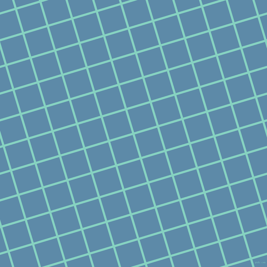 17/107 degree angle diagonal checkered chequered lines, 7 pixel lines width, 77 pixel square size, Bermuda and Air Force Blue plaid checkered seamless tileable