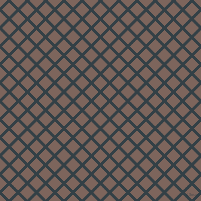 45/135 degree angle diagonal checkered chequered lines, 10 pixel lines width, 35 pixel square size, Big Stone and Russett plaid checkered seamless tileable