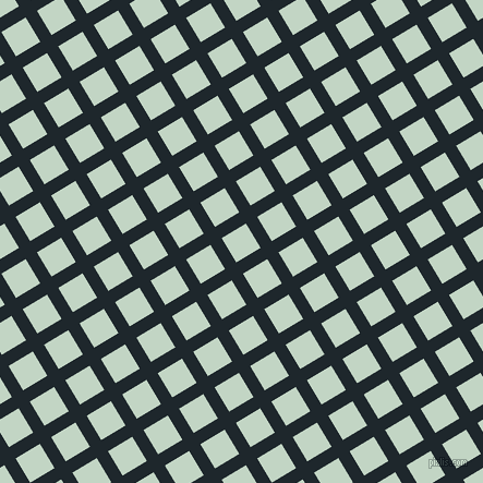 31/121 degree angle diagonal checkered chequered lines, 12 pixel lines width, 26 pixel square size, Black Pearl and Sea Mist plaid checkered seamless tileable