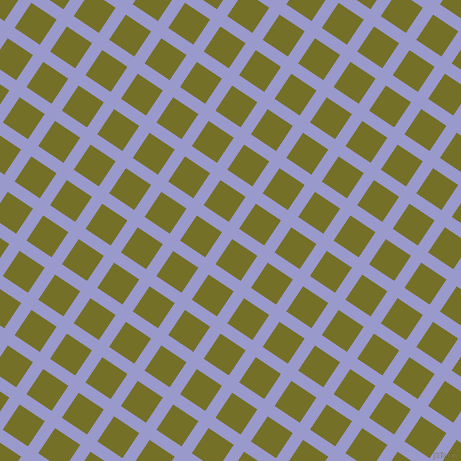 56/146 degree angle diagonal checkered chequered lines, 18 pixel lines width, 44 pixel square size, Blue Bell and Olivetone plaid checkered seamless tileable