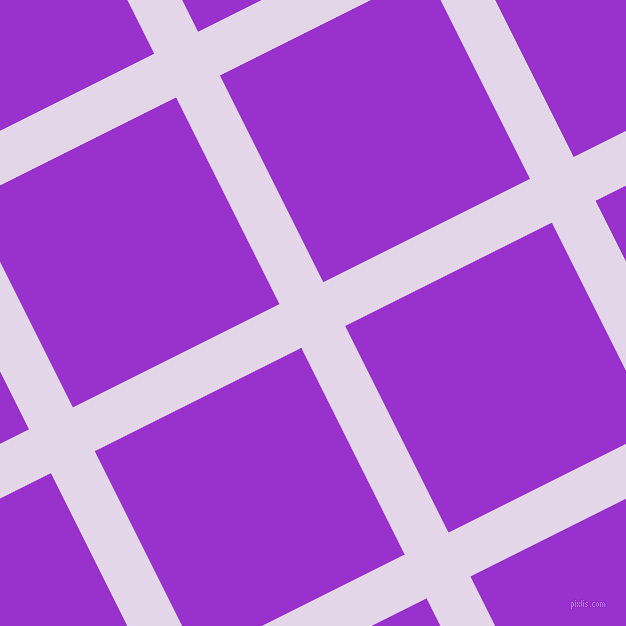 27/117 degree angle diagonal checkered chequered lines, 49 pixel line width, 231 pixel square size, Blue Chalk and Dark Orchid plaid checkered seamless tileable