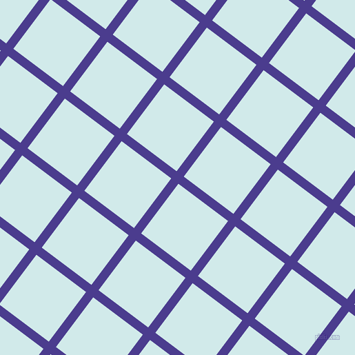53/143 degree angle diagonal checkered chequered lines, 13 pixel line width, 90 pixel square size, Blue Gem and Oyster Bay plaid checkered seamless tileable